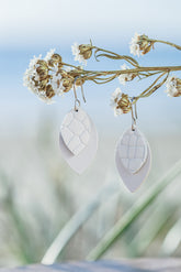 White Drop Earrings